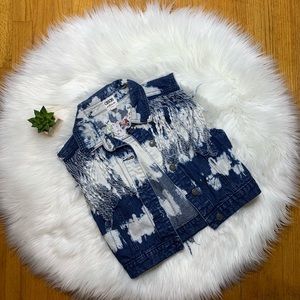 ASOS • Petite Cropped Denim Sleeveless Jacket